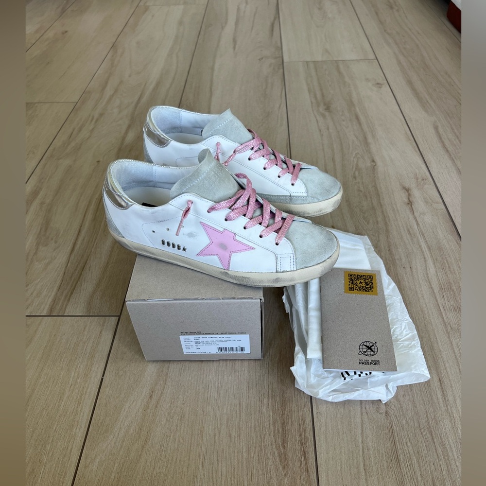 Golden Goose Superstar Sneakers Pink Suede